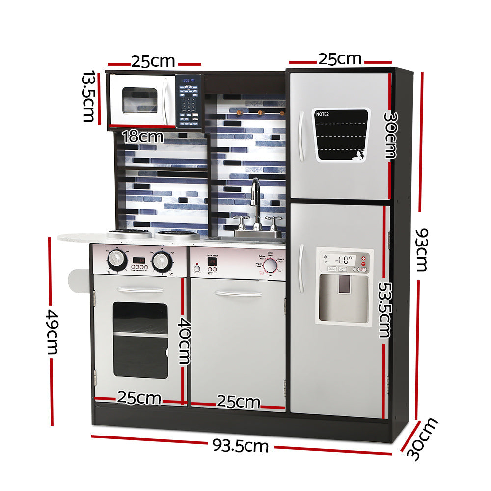 NNEDSZ Kids Kitchen Wooden Pretend Play Set Toys Cooking Food Children Cookware