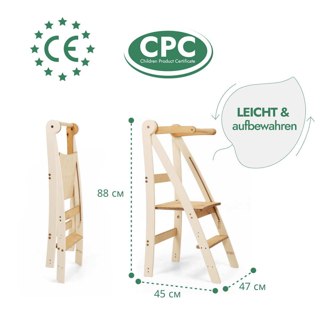 Montessori Lernturm - Höhenverstellbarer Kinderstuhl-2